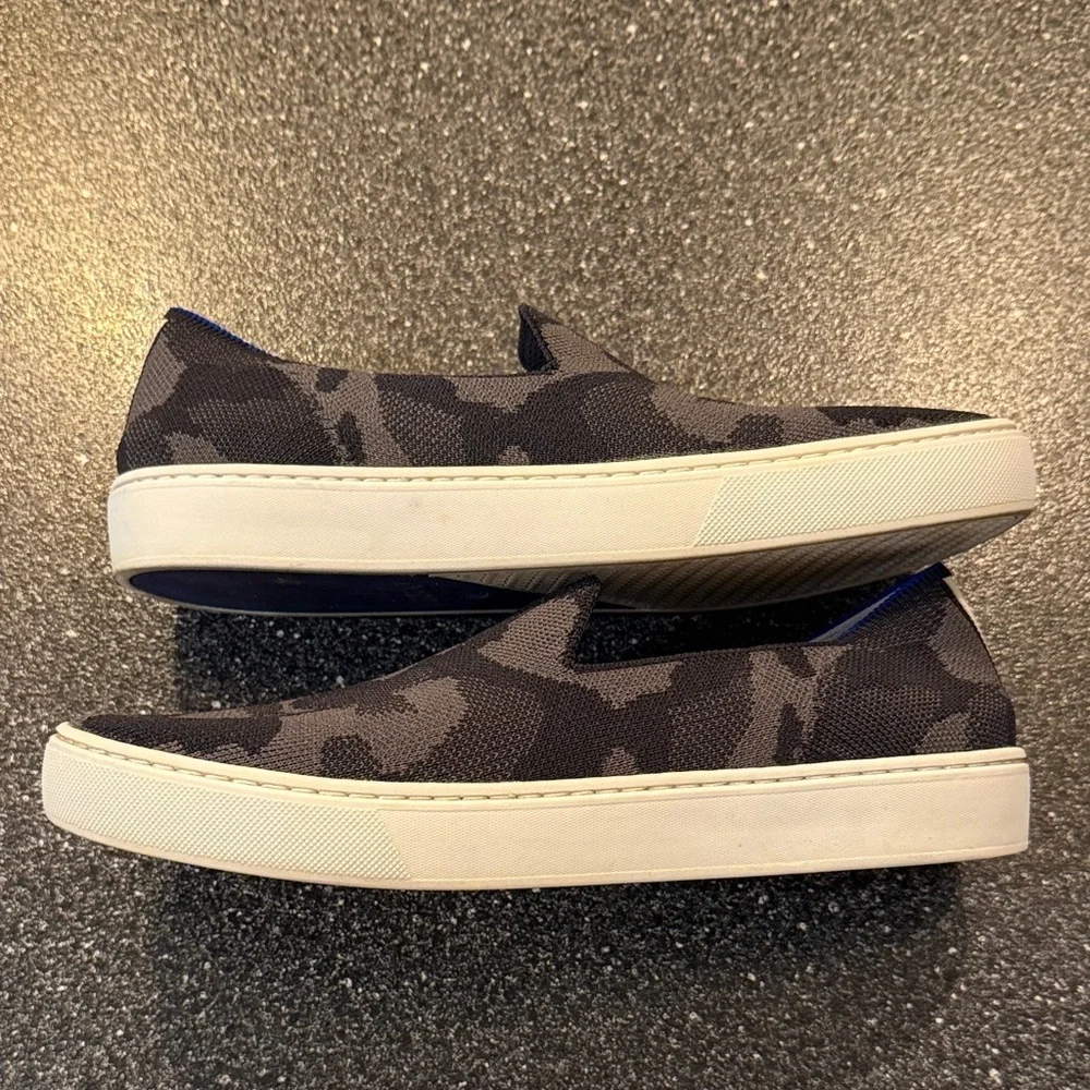 Rothy's Black and Gray Camouflage slip on sneakers - size 8 - Picture 4 of 6